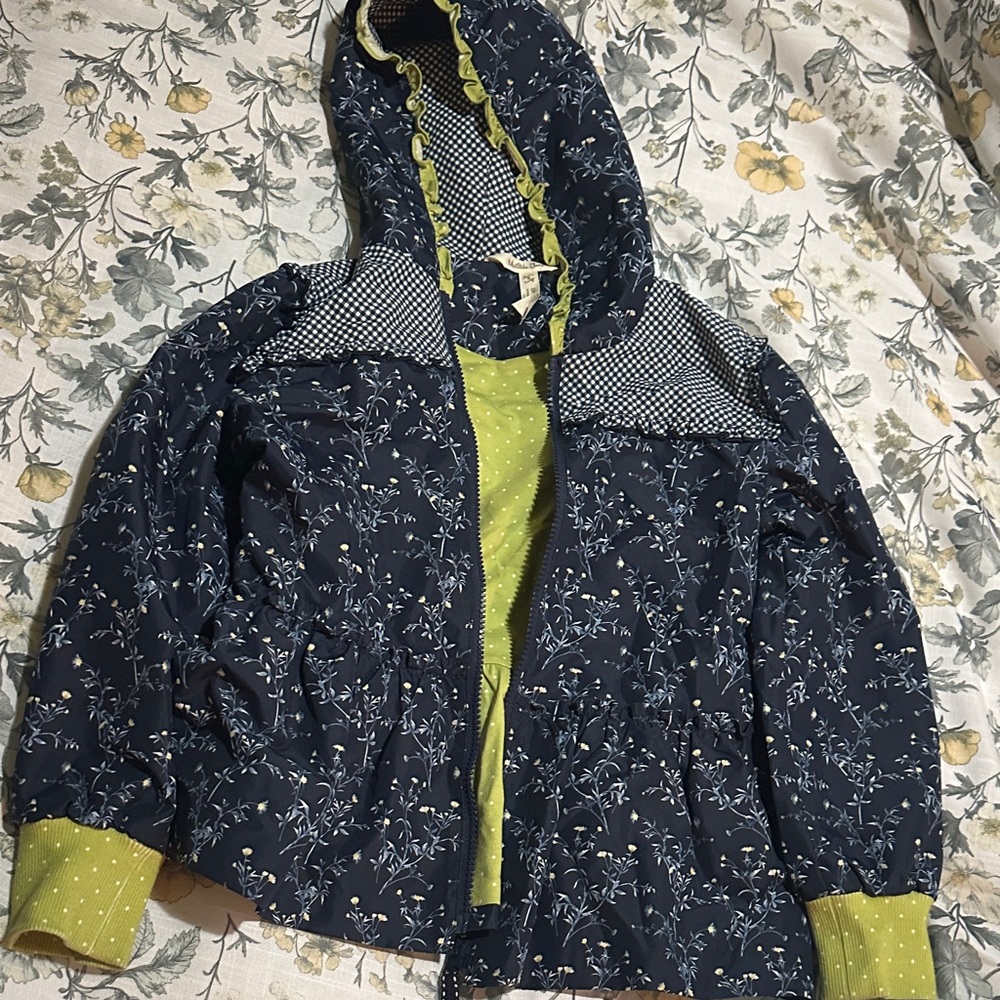 Matilda Jane Floral Navy girls rain jacket